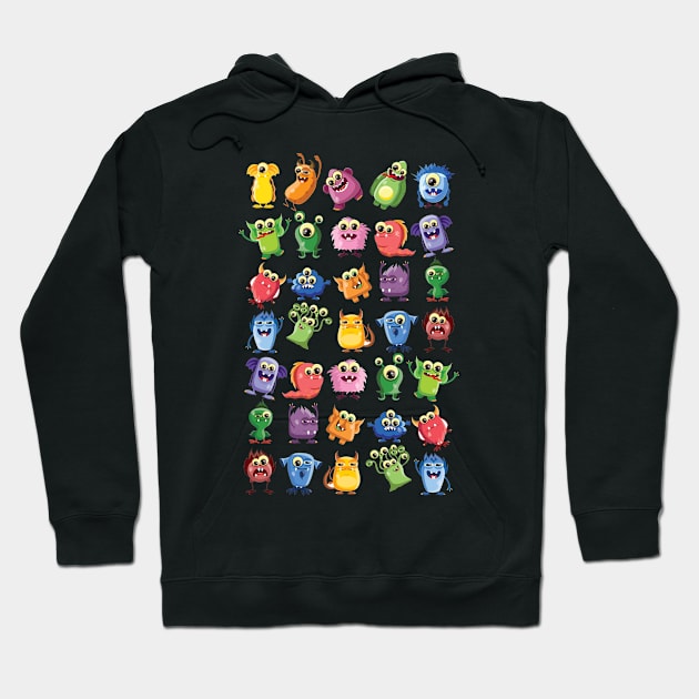 cute monsters Hoodie by MARK ASHKENAZI